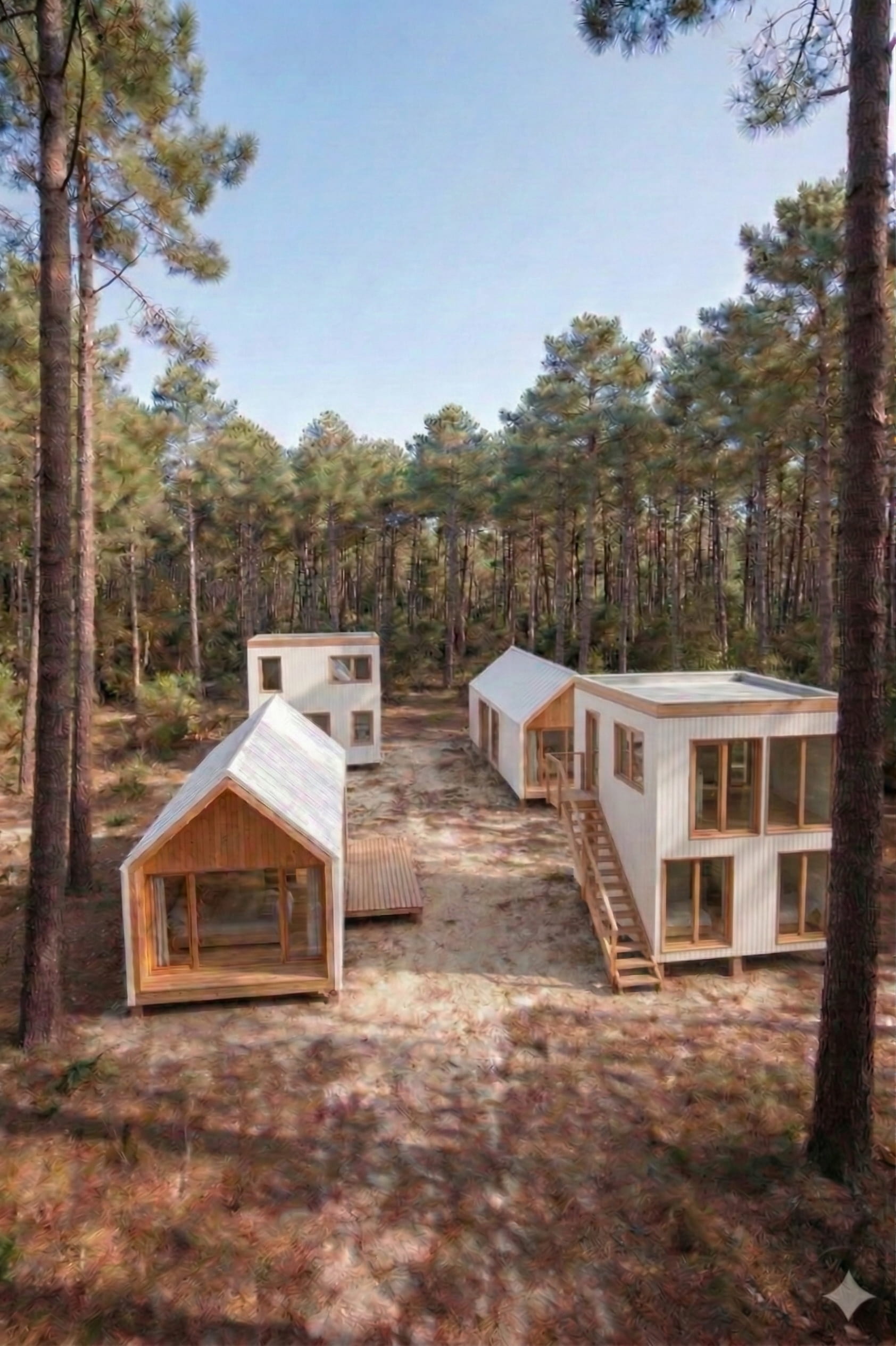 Conjunto de casas desde arriba