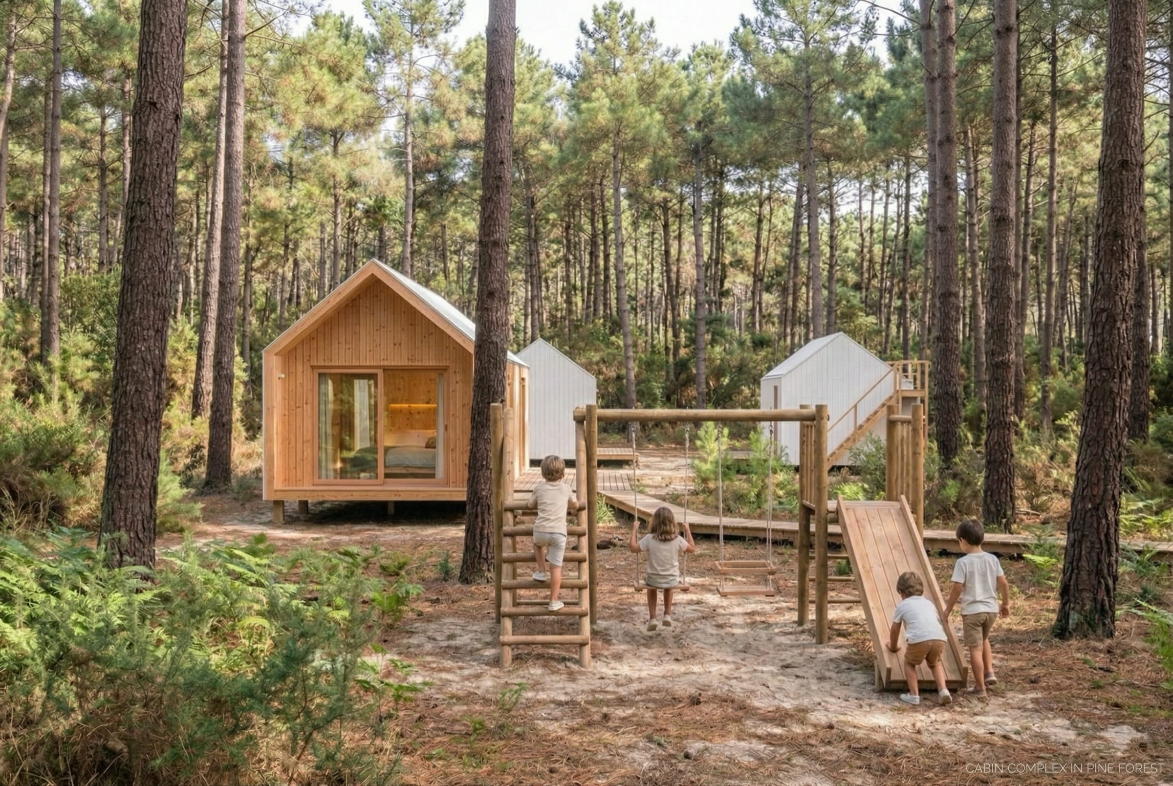 Casas entre los pinos